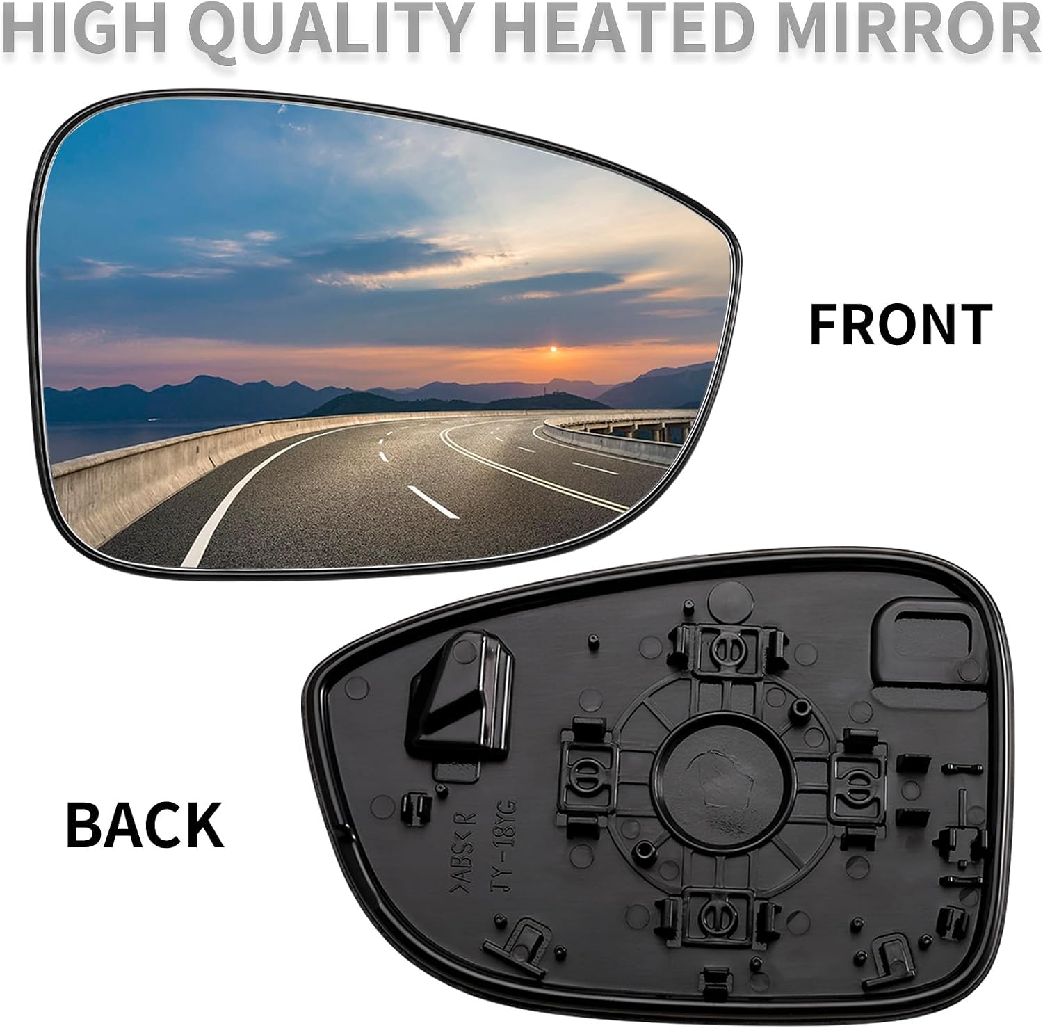 Passenger Side Mirror Replacement for Honda Accord 2018 2019 2020 2021 2022 -Rear View Mirrors Glass, Right Side Mirror Glass