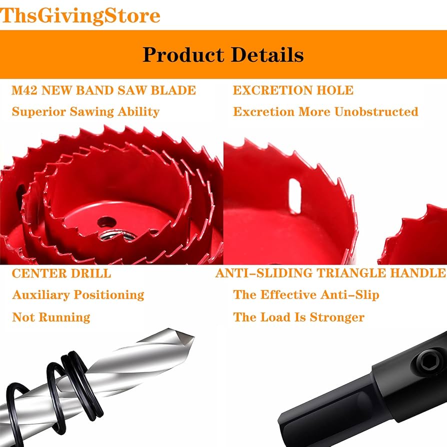 Rannb 60mm /2.4" Hole Saw BI -Metal Hole Cutter For Woodworking