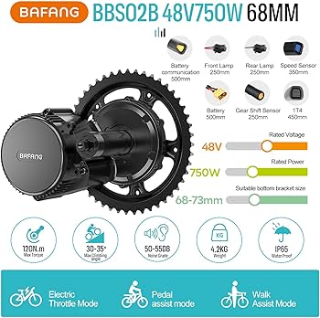 Bafang BBS02B 48V 750W Mid Drive Electric Bike Motor Ebike