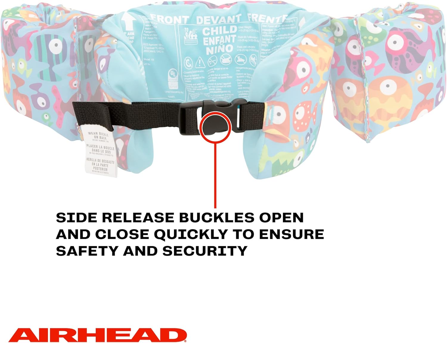 Airhead Water Otter Premium Life Jacket | Flotation Devices for Kids | Multiple Colors Available