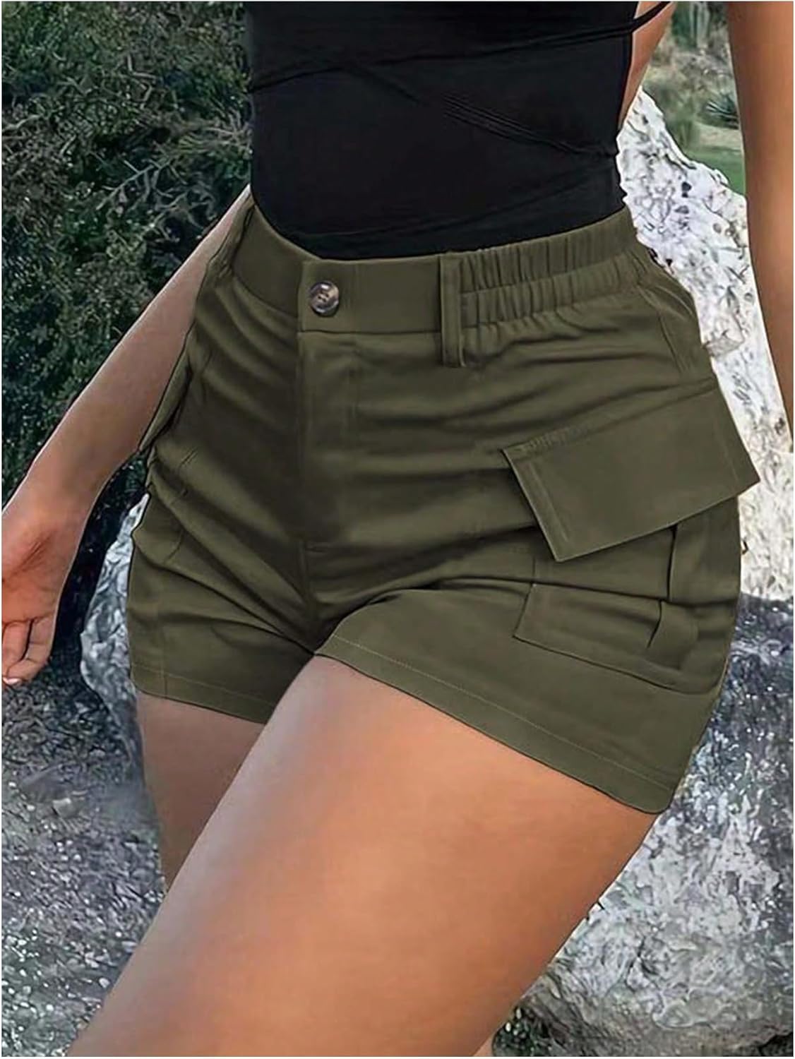 SOLY HUX Women's High Waisted Cargo Shorts Casual Summer Shorts with Pockets Streetwear - Image 3