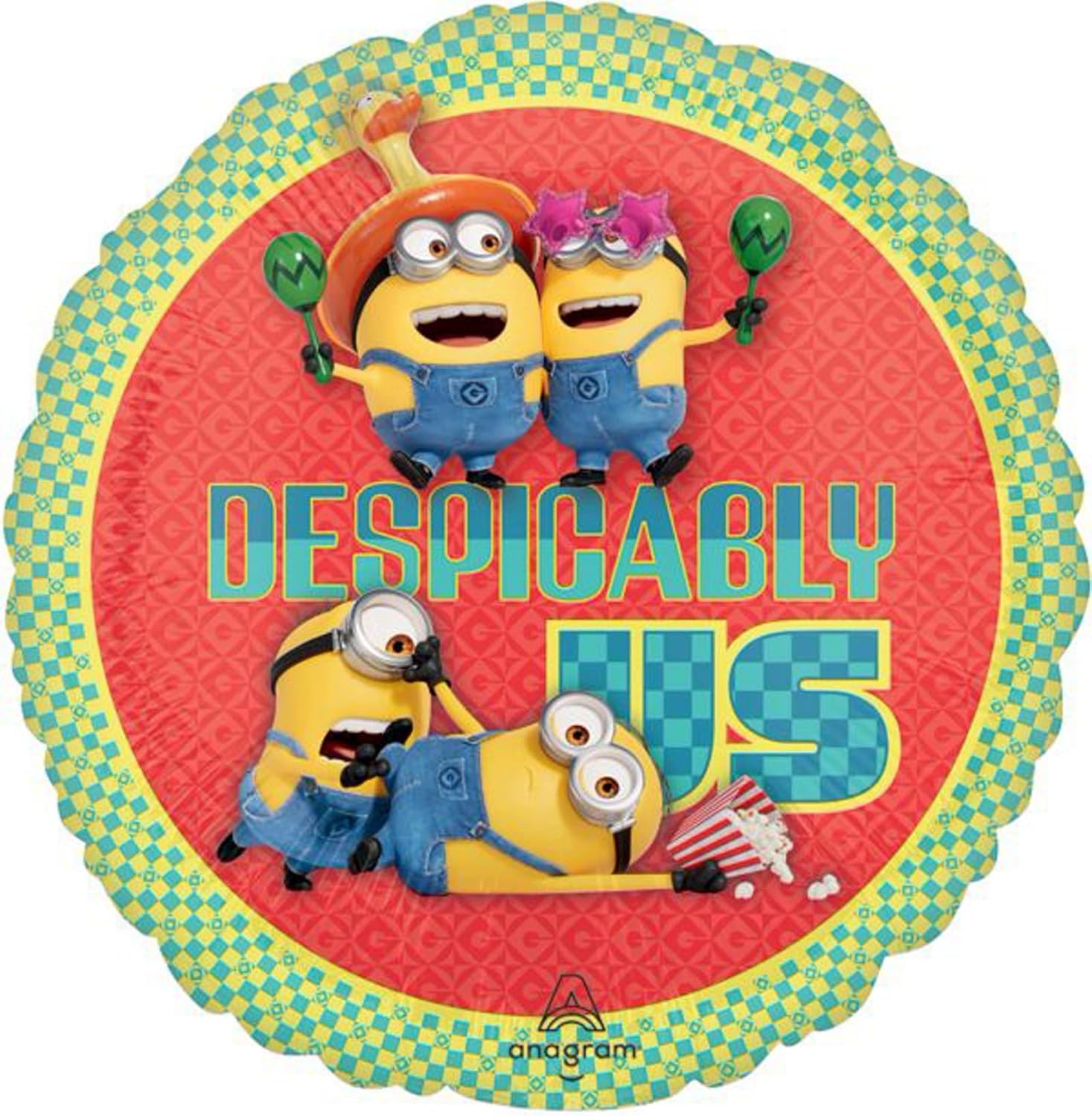 Anagram Despicable Me Minions 2nd Birthday Party Balloon Bouquet Decorations, BQ_4268