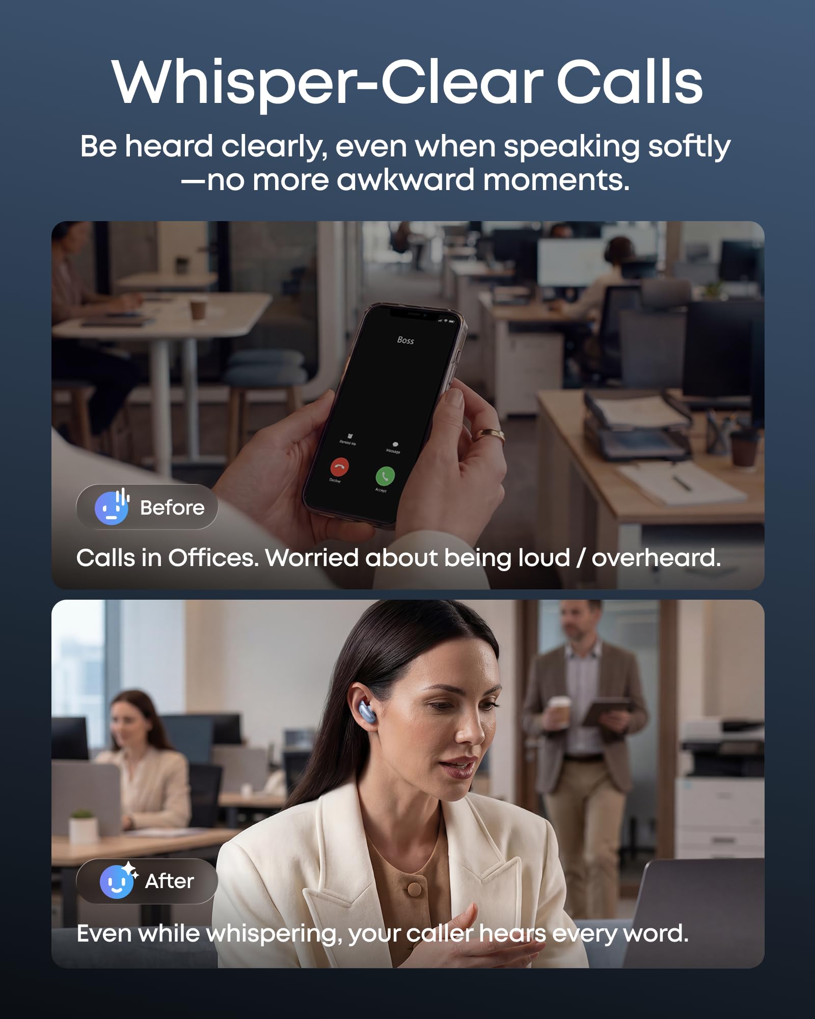 Soundcore Anker Liberty 5 Pro, écouteurs réduction de Bruit, Puce IA Thus™, ANC adaptative 360°, clarté d'appel certifiée Guinness World Record, HearID 5.0, LDAC Hi-RES, IP55, pour iPhone