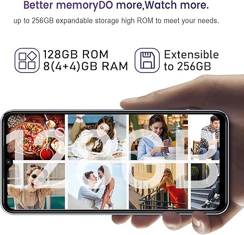 Miniatura 5 de A07 Android 12 teléfonos Android desbloqueados, 4500mAh 10W Smartphones, 13MP+8MP, 6.52 pulgadas HD+, 8 GB + 128 GBSD 256 GB desbloqueo de teléfono