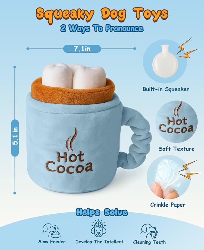 Juguete para perro Swooflia con sonido y crinkle miniatura 2