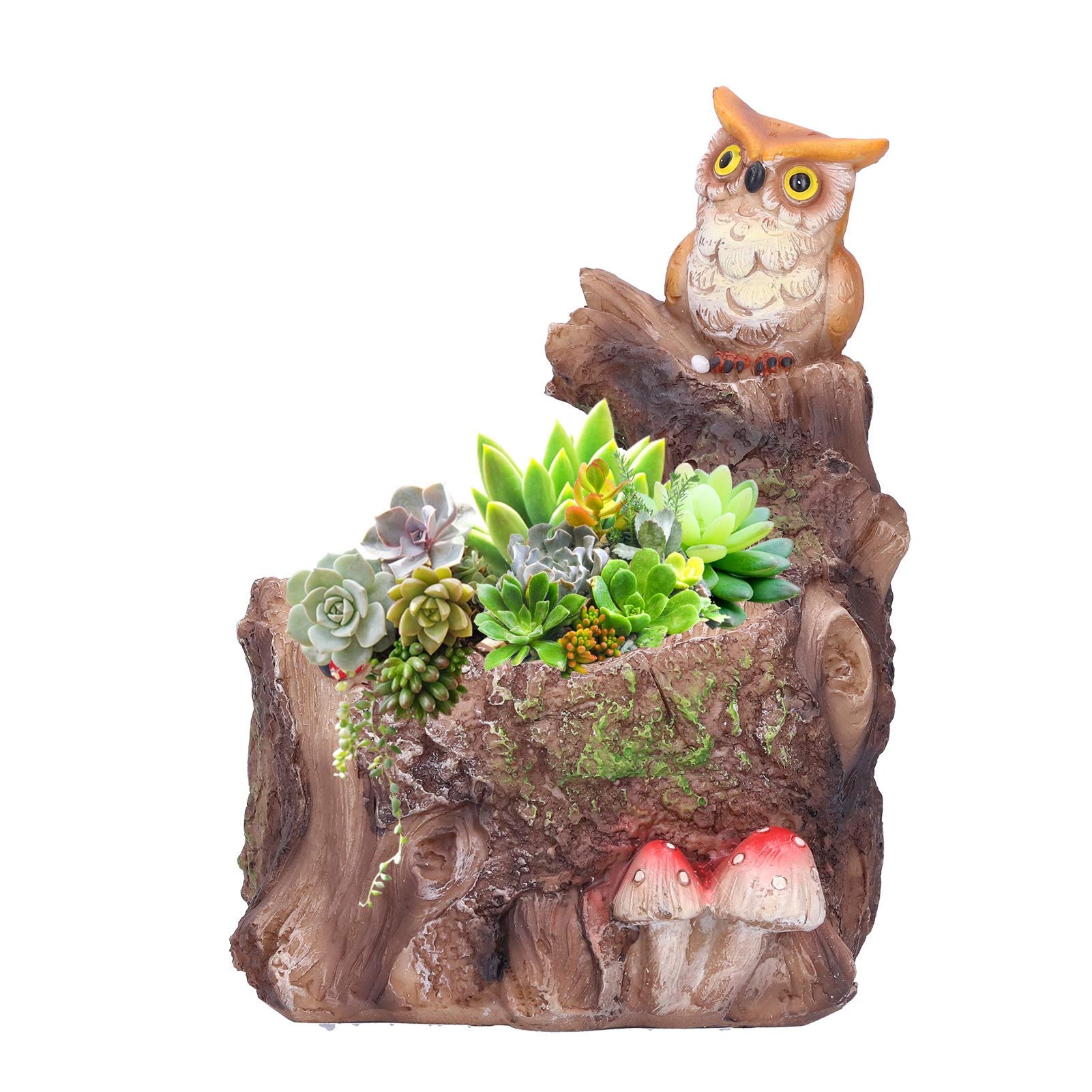 Atyhao Plant Pot Innovative Waterproof Succulent Flower Bonsai Resin Planter Home Decoration Small Cactus Planter Pots For Home Office Decor And Gift No Plants Succulent Plant Pots (Owl)