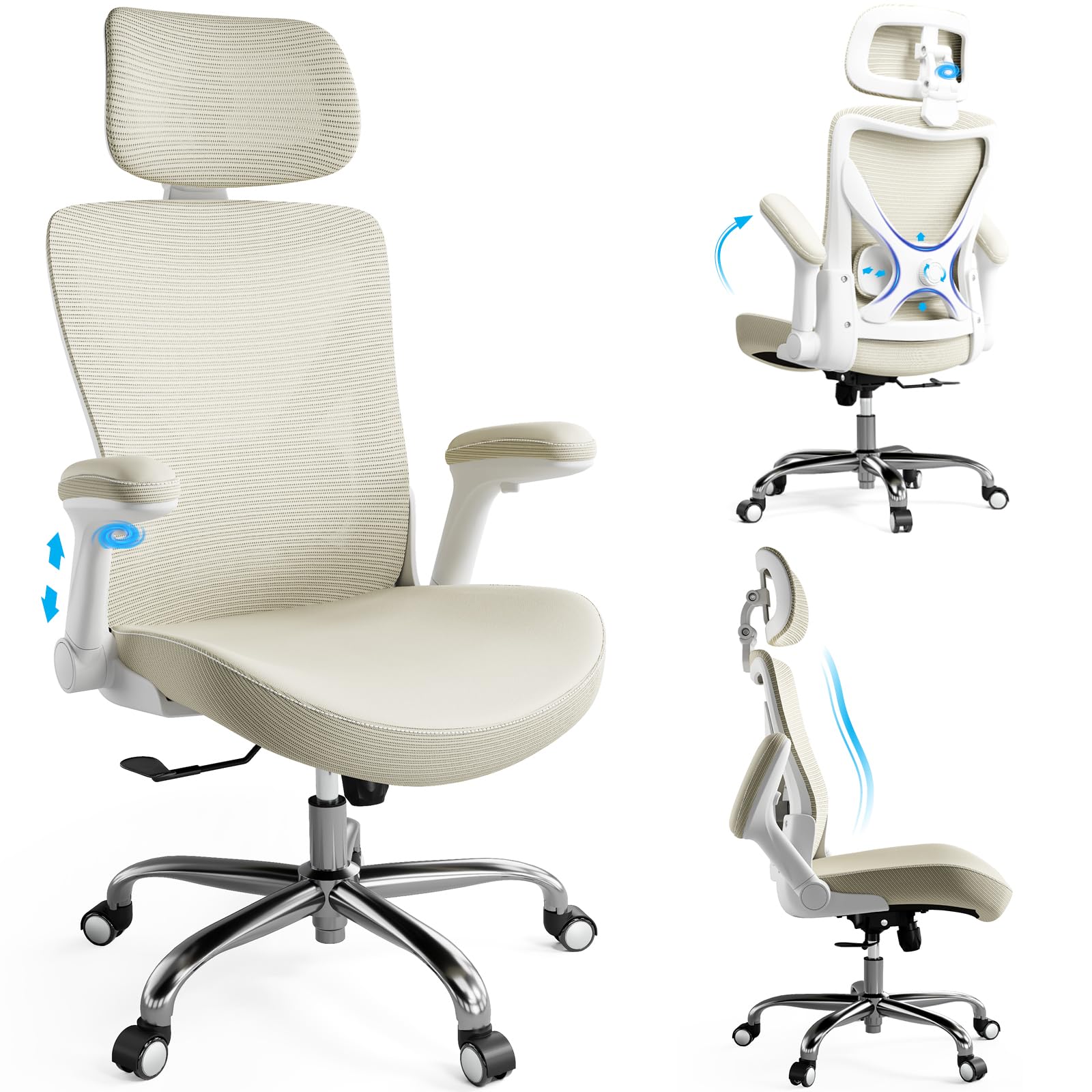 Ergalithic Ergonomic Office Chair with Headrest Lumbar Support