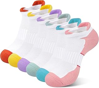 6 Pairs Women Athletic Socks Breathable Ladies Sports Trainer Socks for Running Walking Fitness Outdoor