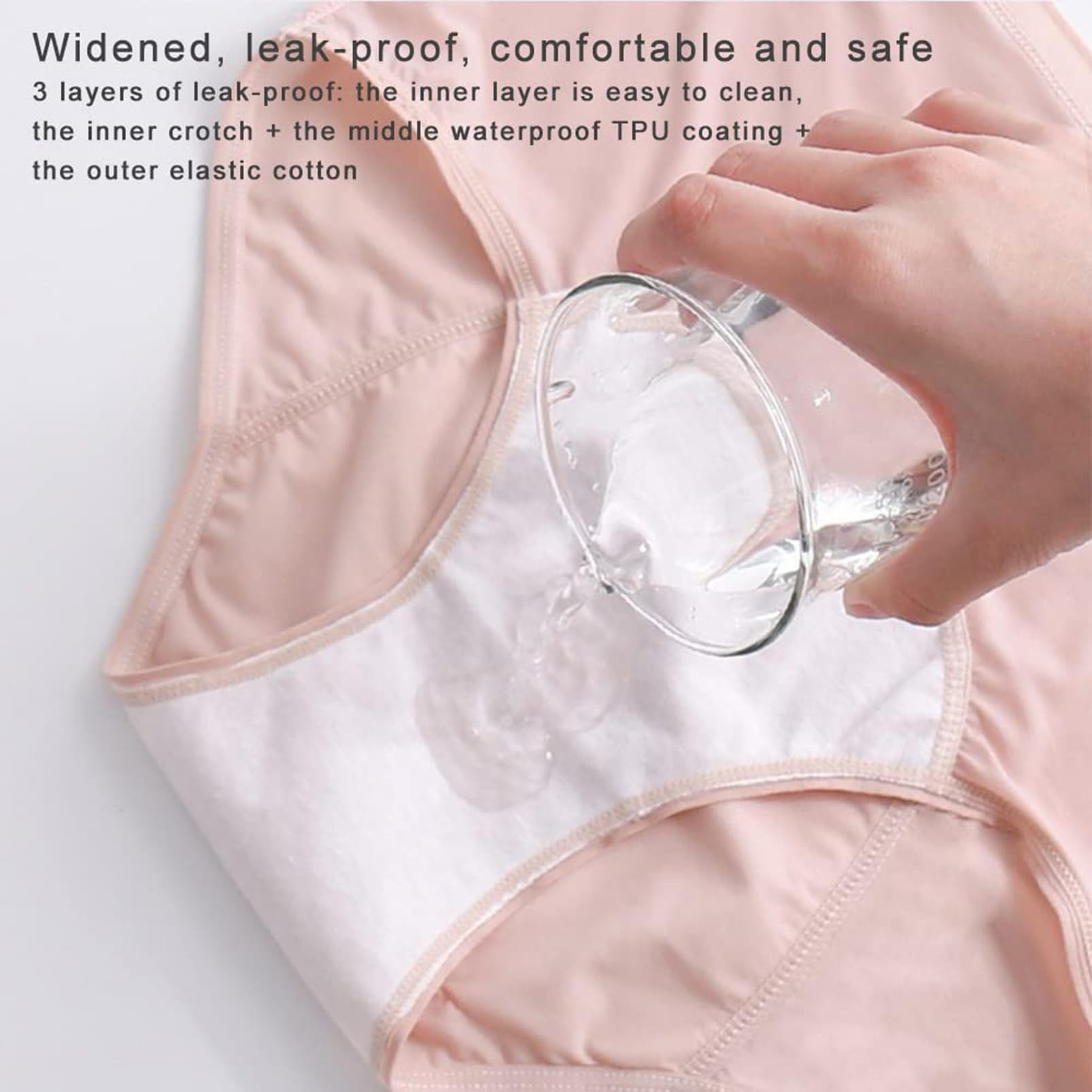 Braguitas a Prueba de Fugas para Mujer Bragas de Incontinencia, Bragas Menstruales de Algodón para Mujer, Bragas para Períodos Menstruales Lavables y Reutilizables