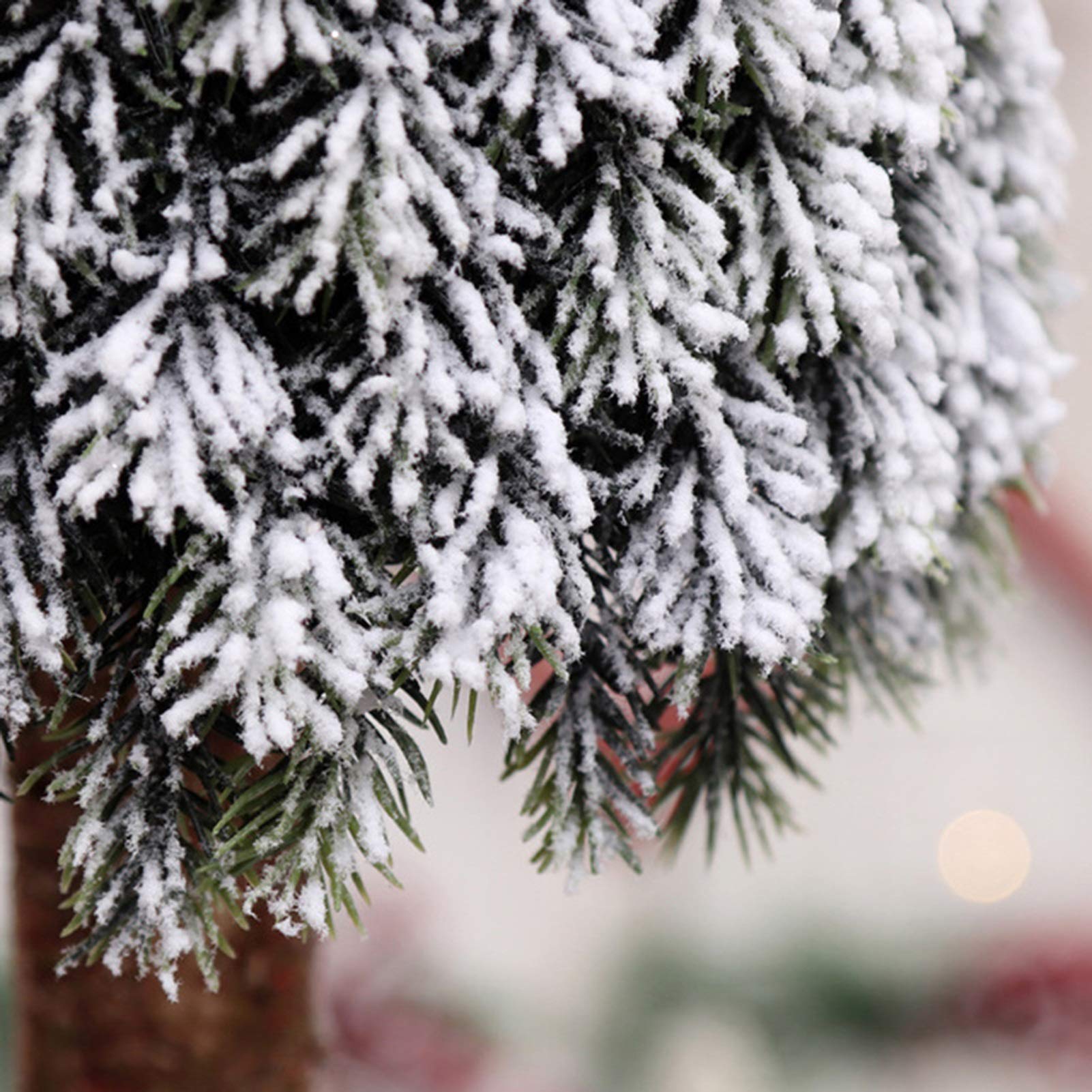 Weihnachtsbäume RENRUIRUI Simulation Beflockung Zeder Baum Home Office Esstisch Schreibtisch kleine Urlaub Dekoration (Size : 60cm)