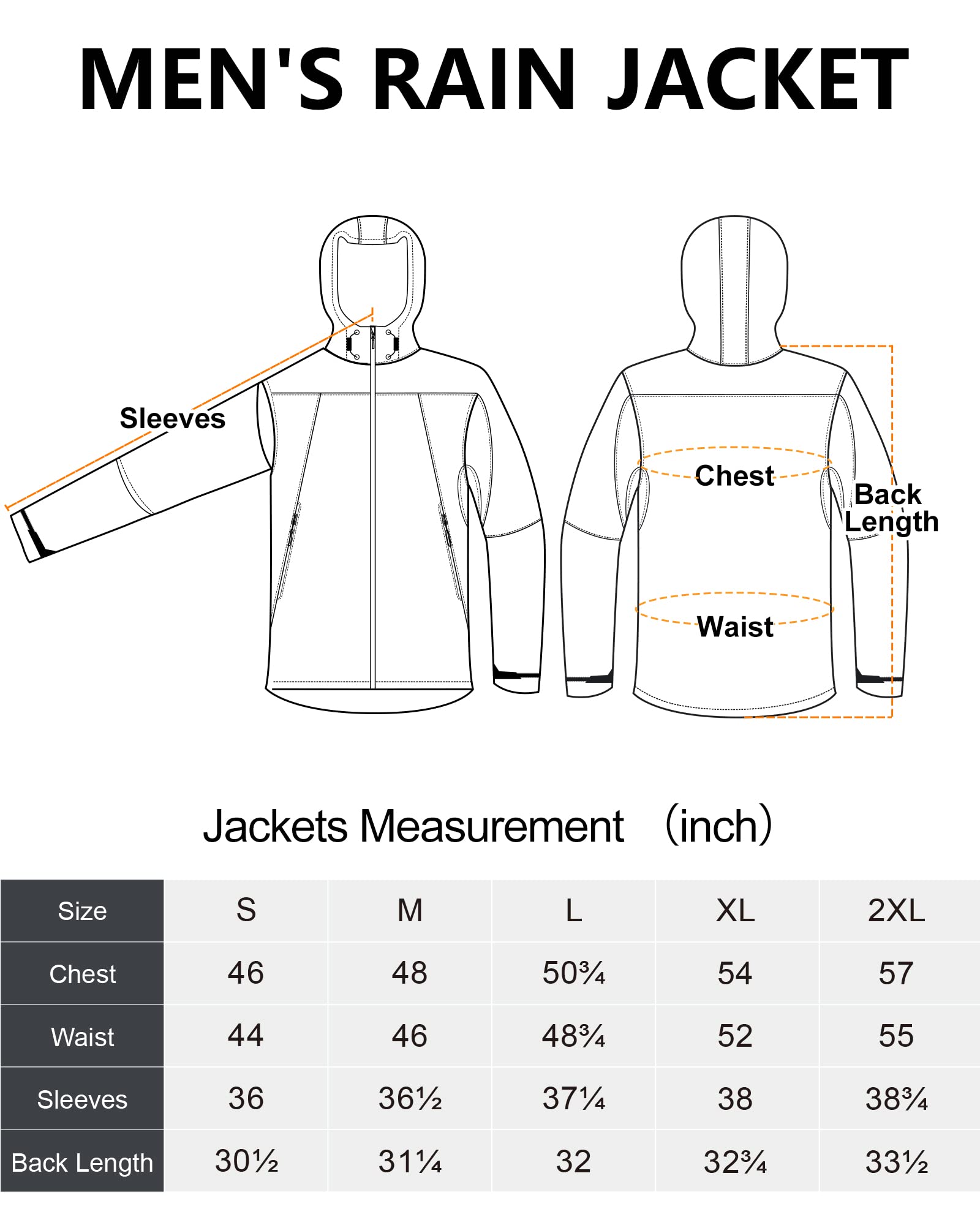 33,000ft Chubasquero ligero para hombre, chaqueta softshell impermeable, cortavientos, chaqueta para exteriores, transpirable, chaqueta funcional para trekking, senderismo, camping