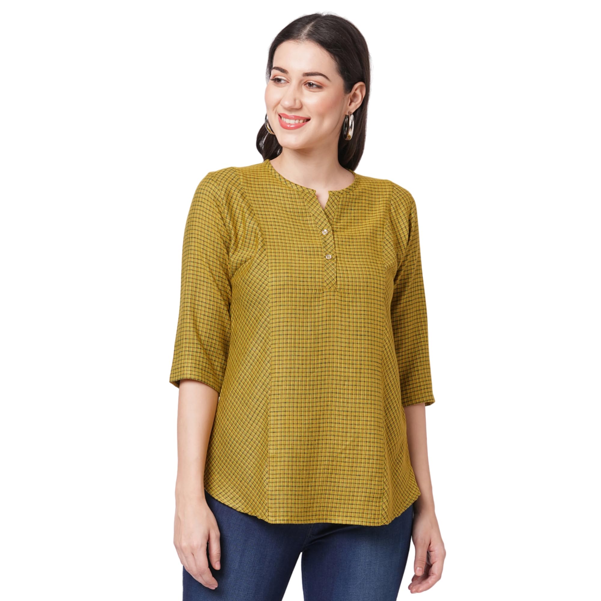 go-4 it Go.4.it Premium Cotton Slub Thin Stripes Casual Top for Women-picture-29