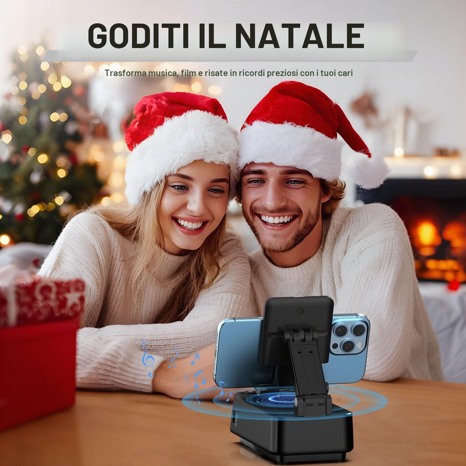 ZOOI Regalo Uomo, 6 in 1 Altoparlante Bluetooth con Supporto | Regali per Lui, Regalo Anniversario per Lui, Regalo Compleanno Uomo, Idee Regali Uomo Natale Originali Regali Secret Santa