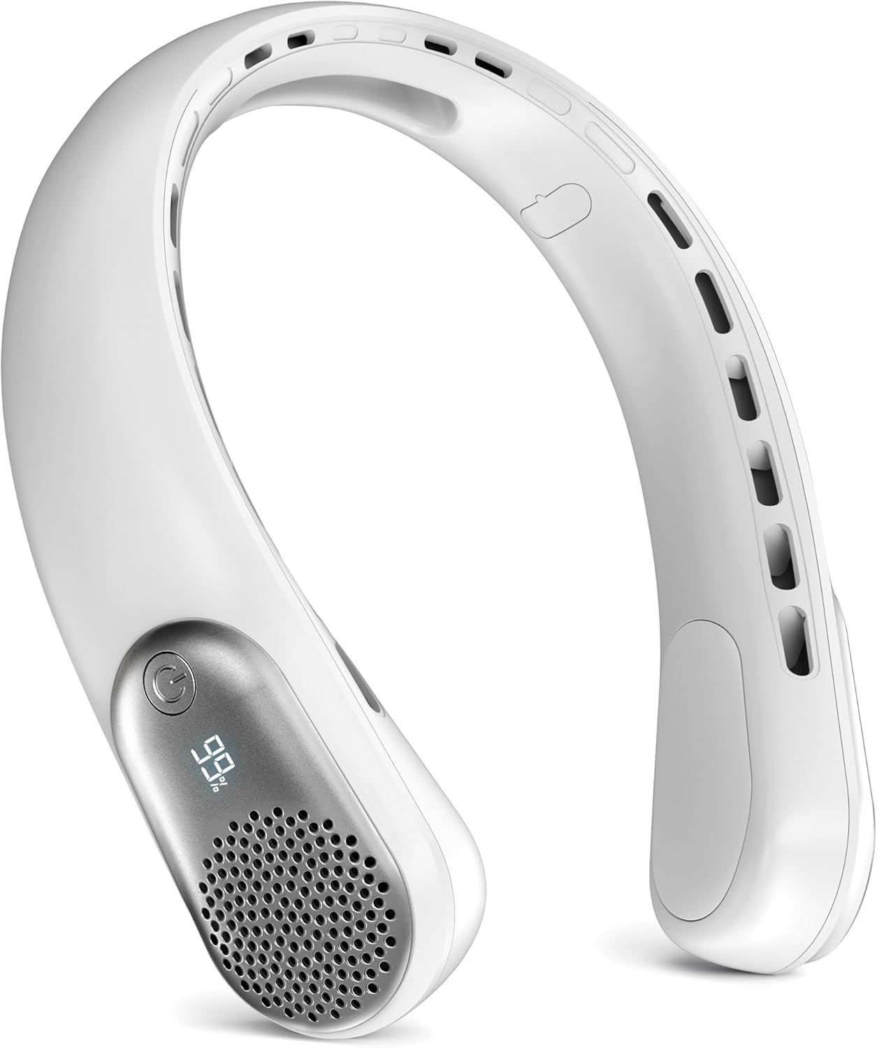 neck fans that blow cold air, 4000 mAh Battery Operated Personal Fan around Neck with LED Display, 3 Wind Speed, Fast Cooling, Fast Cooling,USB Rechargeable Fan for Men Women Outdoor