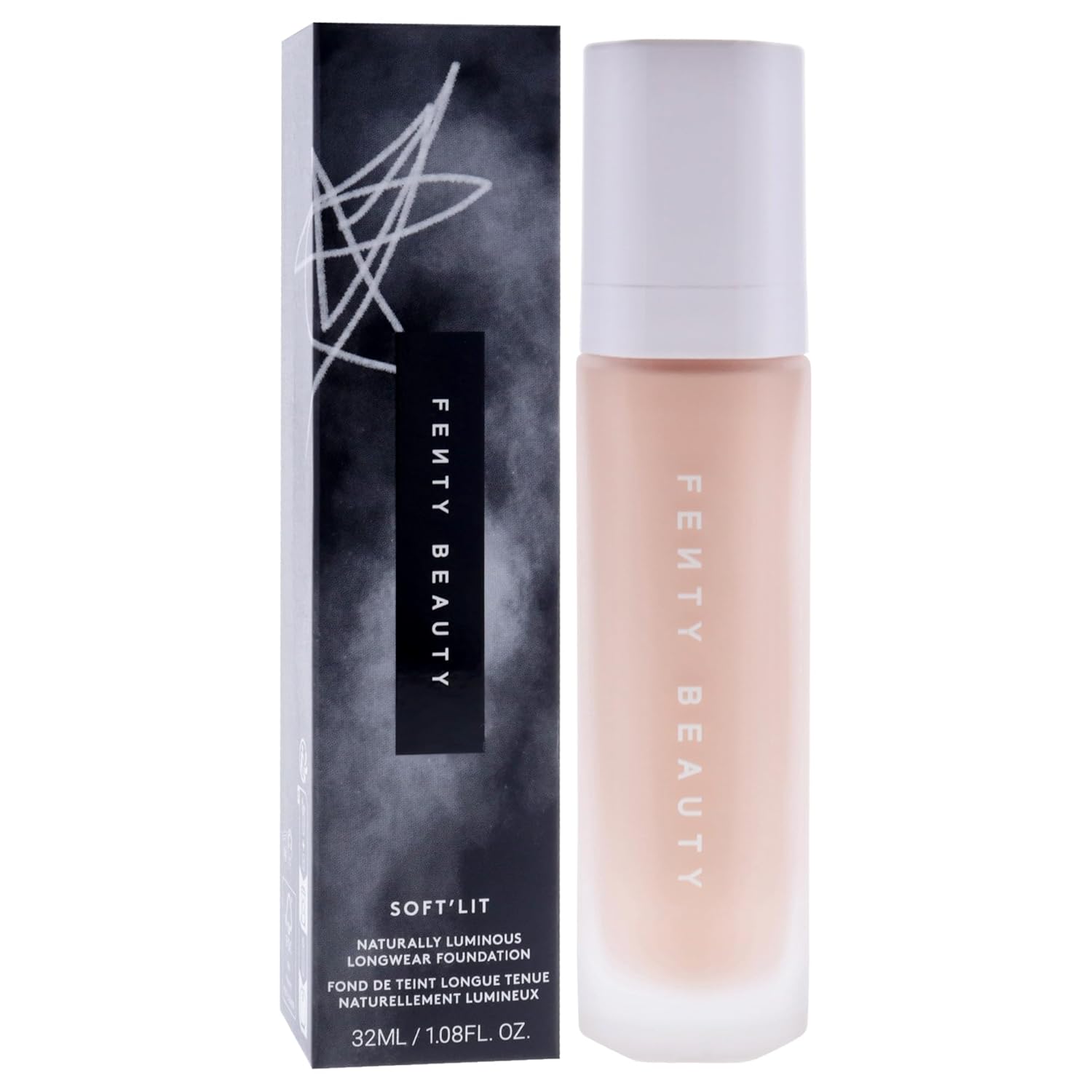 Soft Lit Naturally Luminous Longwear Foundation - 160 Light Warm Peach by Fenty Beauty for Women - 1.08 oz Foundation