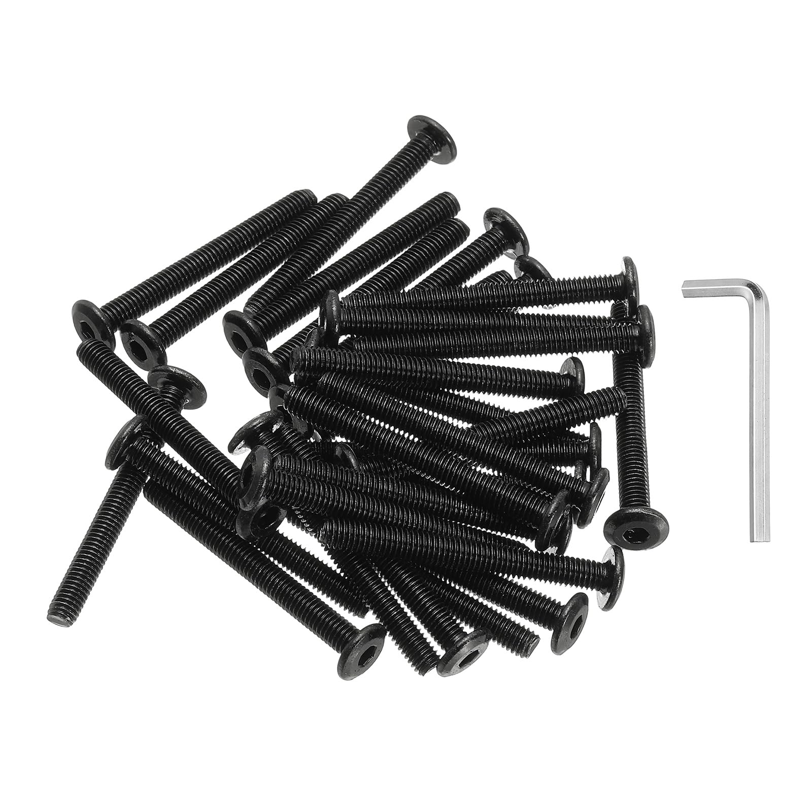PATIKIL M6-1.0x55mm Flat Head Socket Cap Bolts Screws