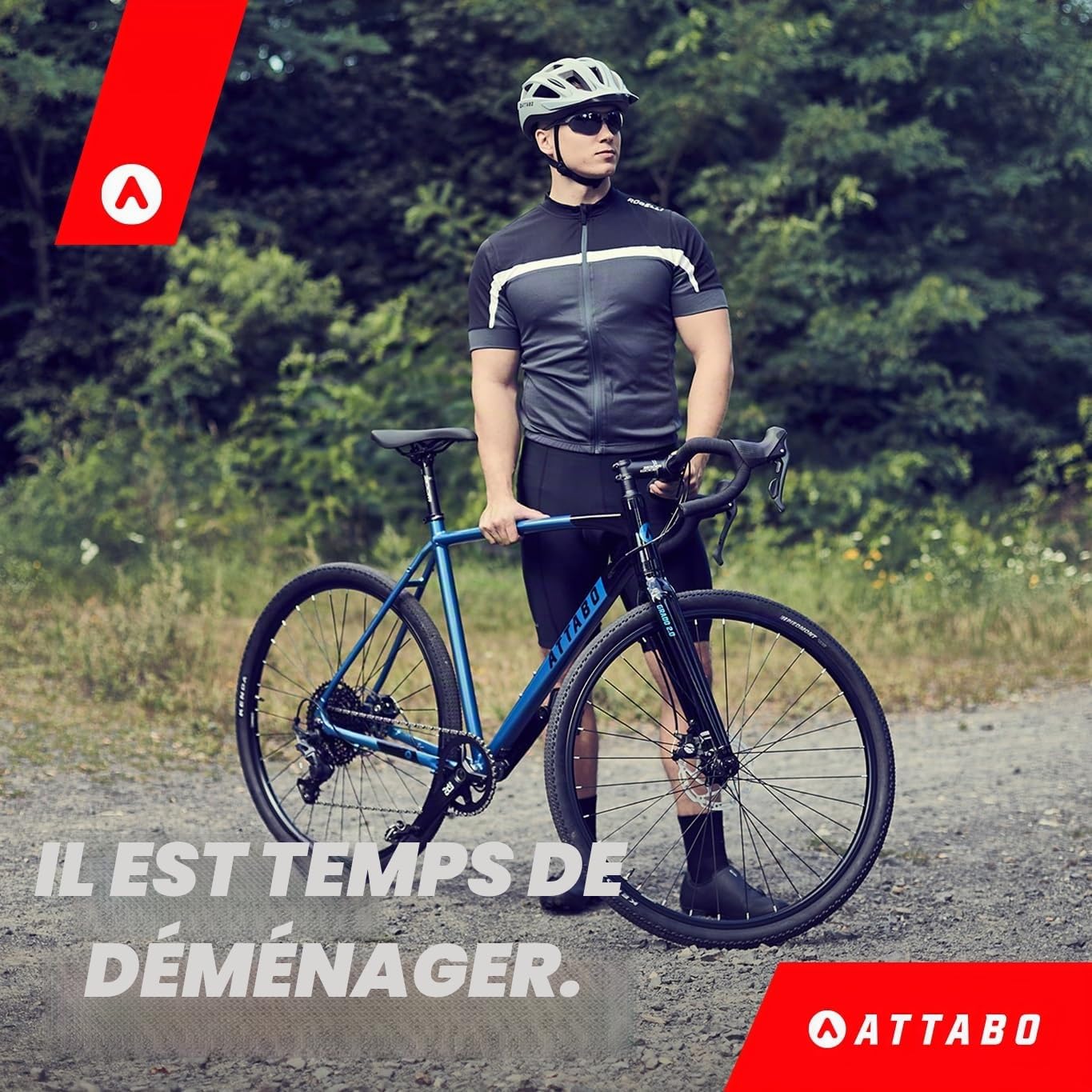 ATTABO Gravel Bike GRADO 2.0 avec Cadre en Aluminium 52-56 cm Guidon Ergonomique Frein à Disque mécanique TEKTRO vélo avec Roues de 28" avec Accessoires Selle réglable 10 Vitesses