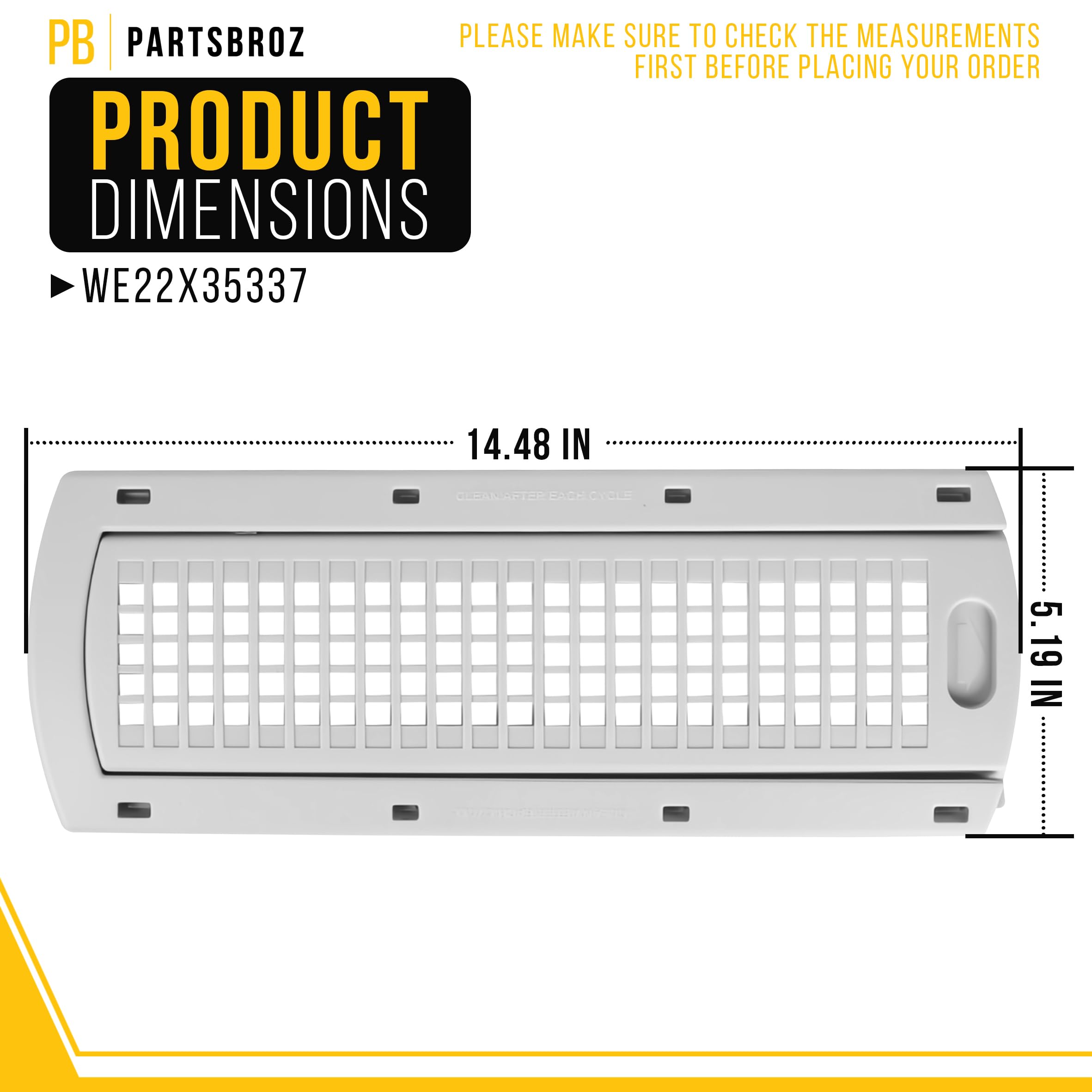 Amazon.com: PartsBroz WE22X35337 Lint Filter Cover Grid for GE