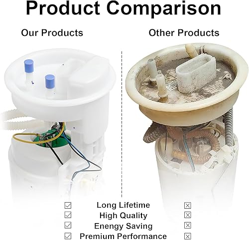 Miniatura 6 de Conjunto de módulo de bomba de combustible eléctrica compatible con 1998-2010 VW Volkswagen Beetle 1999-2006 VW Golf 1999-2005 VW Jetta 1.8L 2.0L