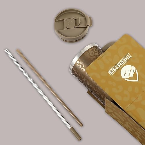 Miniatura 5 de Vaso de 40 onzas con asa y popote  Vaso a prueba de fugas con popote aislado para portavasos  Botella de agua de 40 onzas con popote de acero