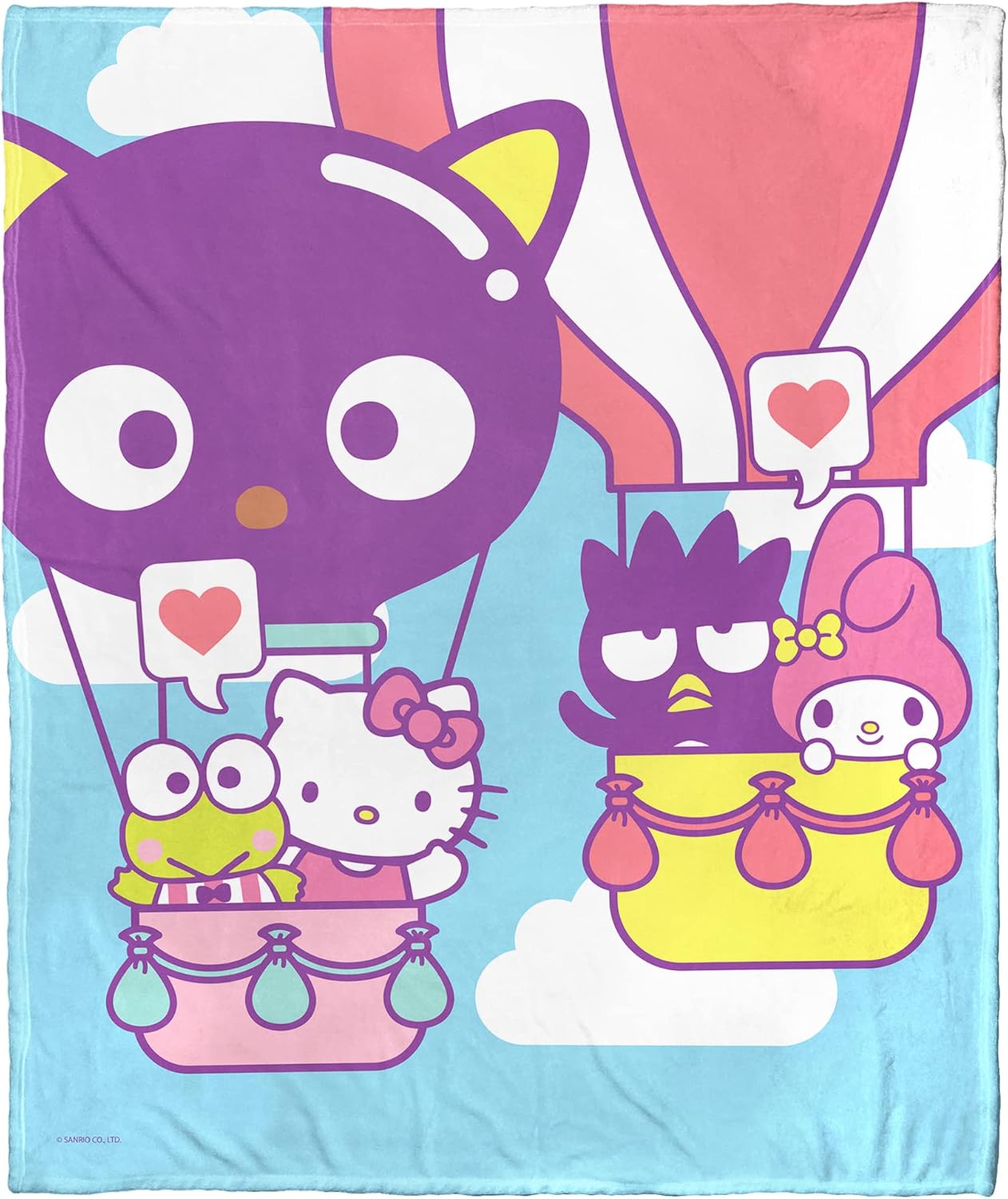 Northwest Hello Kitty Silk Touch Throw Blanket, 50" x 60", Flying High
