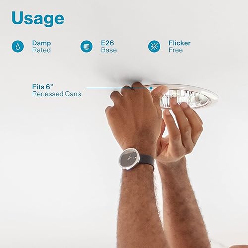 Miniatura 3 de Sunco BR40 Bombillas LED, luz de inundación interior, regulable, luz diurna de 5000 K, equivalente a 100 W, 17 W, 1400 lúmenes, base E26, luz