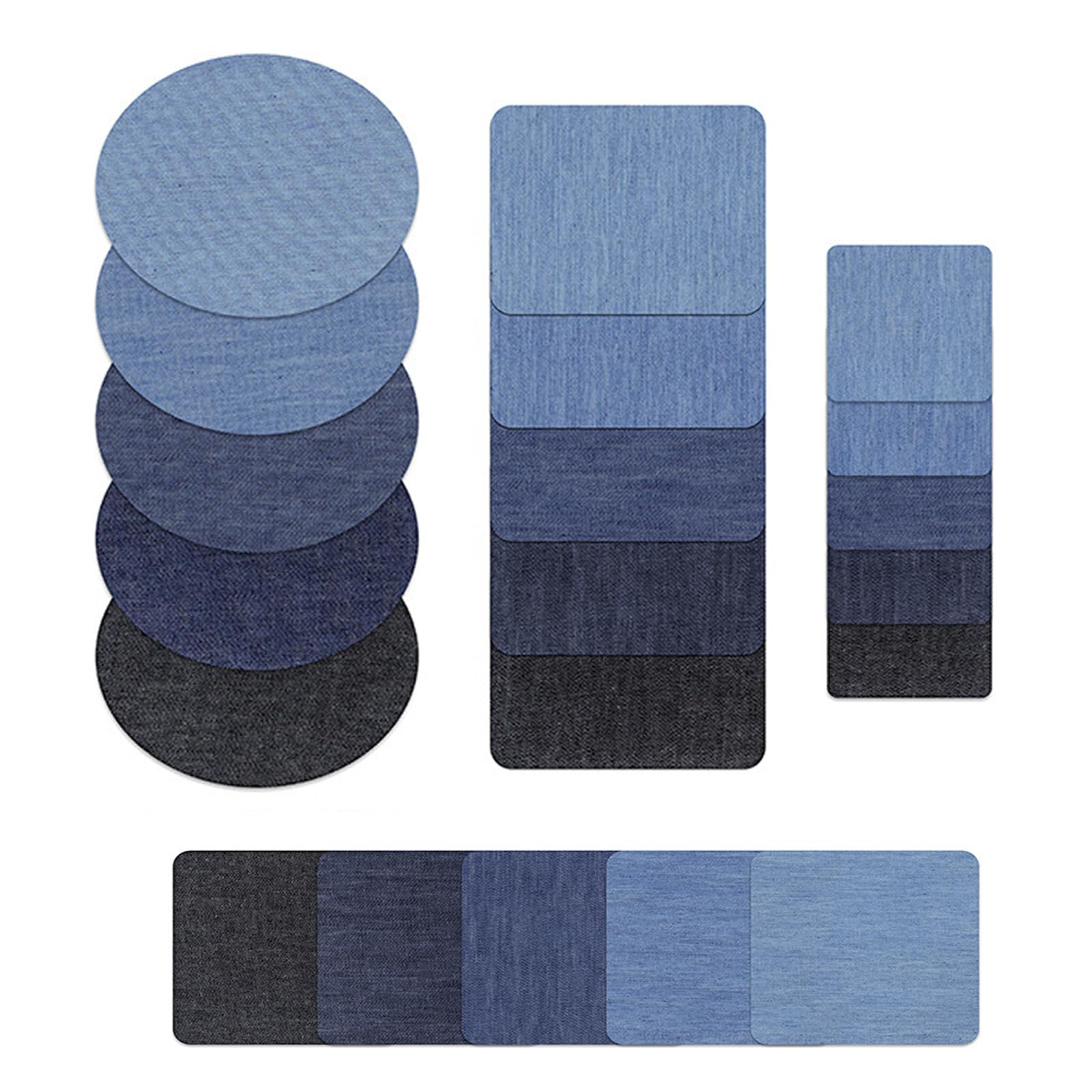 ieron 20 Pcs Denim Iron On Mending Patches, Cuttable Iron On Repair Fabric Patches for Clothing Jeans DIY Craft