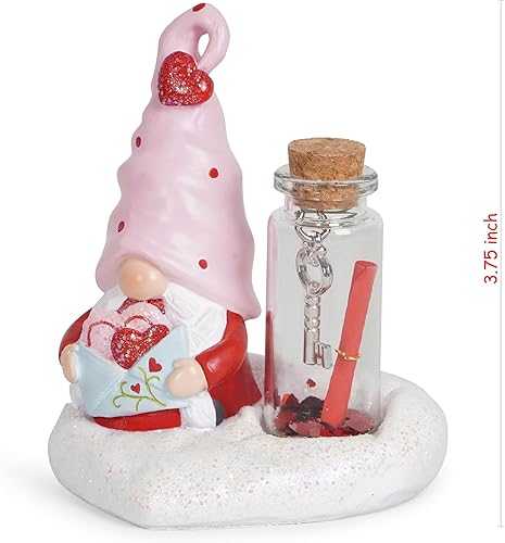 Miniatura 6 de Hodao Decoraciones de gnomos para el día de San Valentín, hechos a mano, gnomos escandinavos, figuritas de gnomos, decoración para el día de San