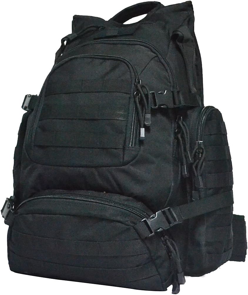 Yakeda® Camouflage Outdoor Mountaineering Bag Men And Women Bag Shoulder Bag Large Capacity Bag Backpack Tactical Military Outdoor Waterproof Backpacks 60L – A88042, Black, 42 * 33 * 55cm