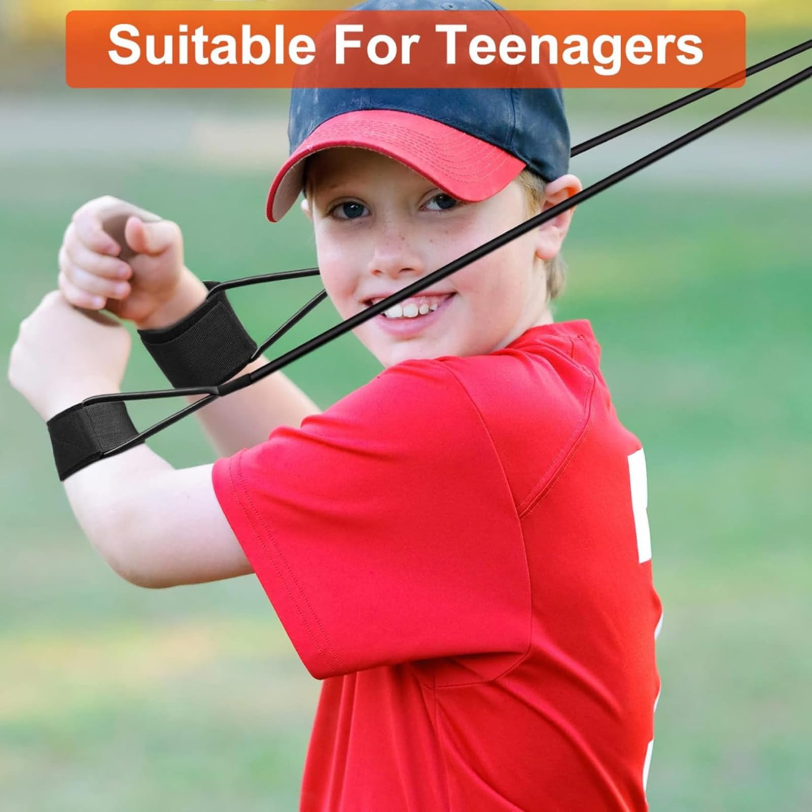 Arms Resistance Bands Baseball Pitching Trainer Functional Straps 41.73 Inch Portable Sports Equipment Pitching Training Band for Hardball Players and Pitchers