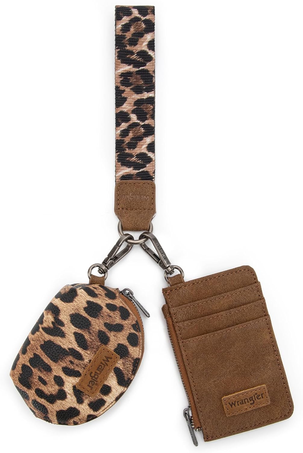 Wrangler Keychain Wristlet Wallets for Women Western Dual Pouch Wristlet Credit Card Holder Wallet