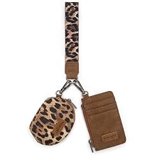 Wrangler Keychain Wristlet Wallets for Women Western Dual Pouch Wristlet Credit Card Holder Wallet
