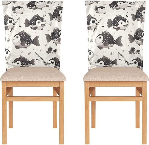 Miniatura 2 de Juego de 6 fundas decorativas para silla de escritorio de dormitorio con diseño de dibujos animados delicados de dibujos animados para banquetes de