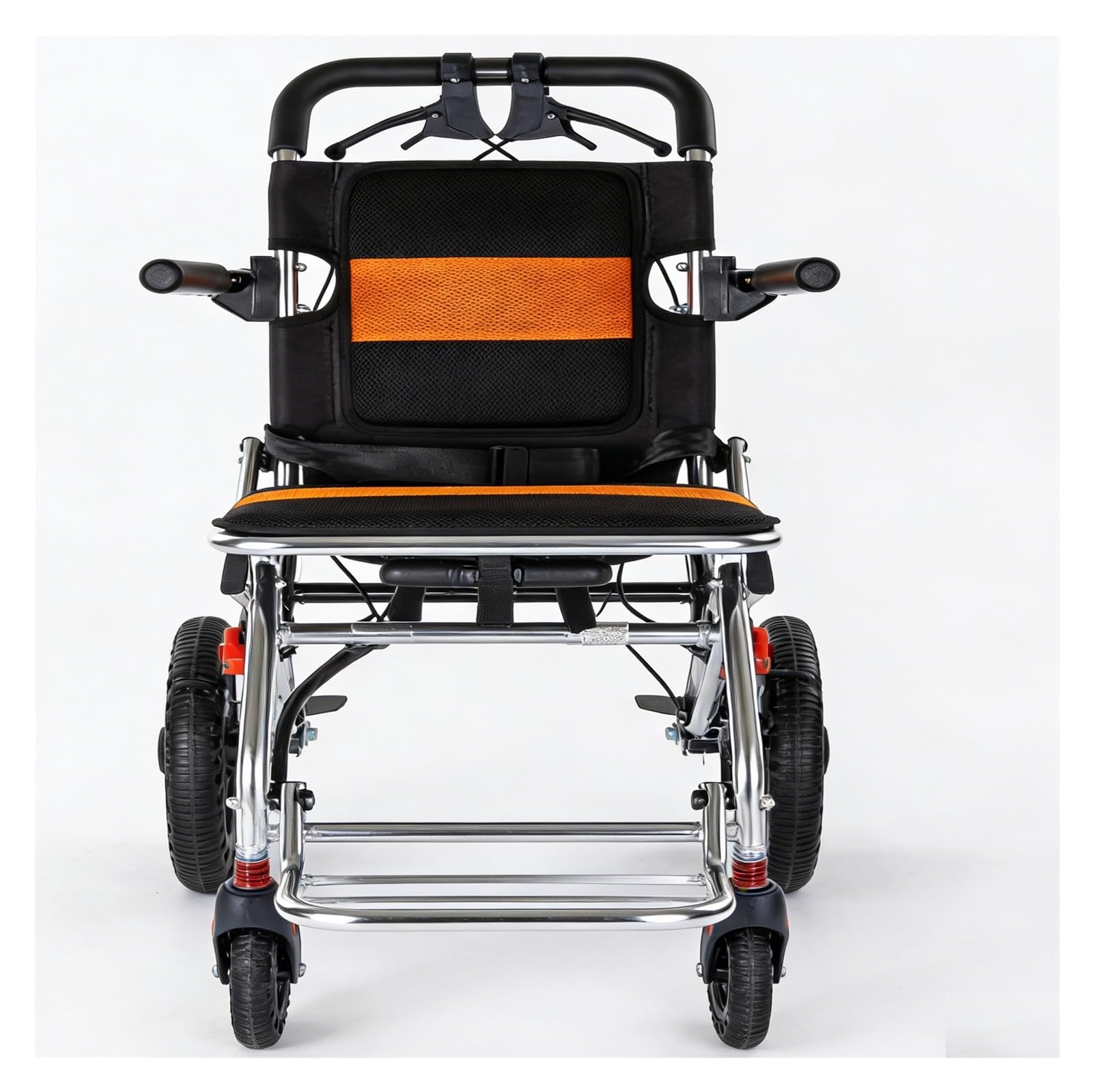 Silla de Ruedas Ligera Plegable para Adultos y Ancianos | Diseño Viaje Avión con Reposabrazos Abatibles | Chasis Aluminio 8,9 kg