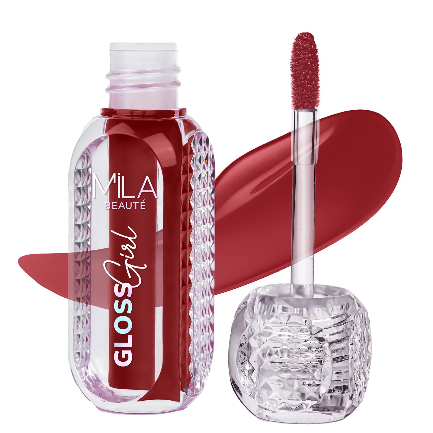 Gloss Girl Lip Gloss | Enriched With Mango Seed Butter & Hyaluronic Acid | Light Weight & Non-Sticky Formula | Gives Fuller-Lip Effect & Extra Hydration | High Shine Finish- So Me, 2.8 ml