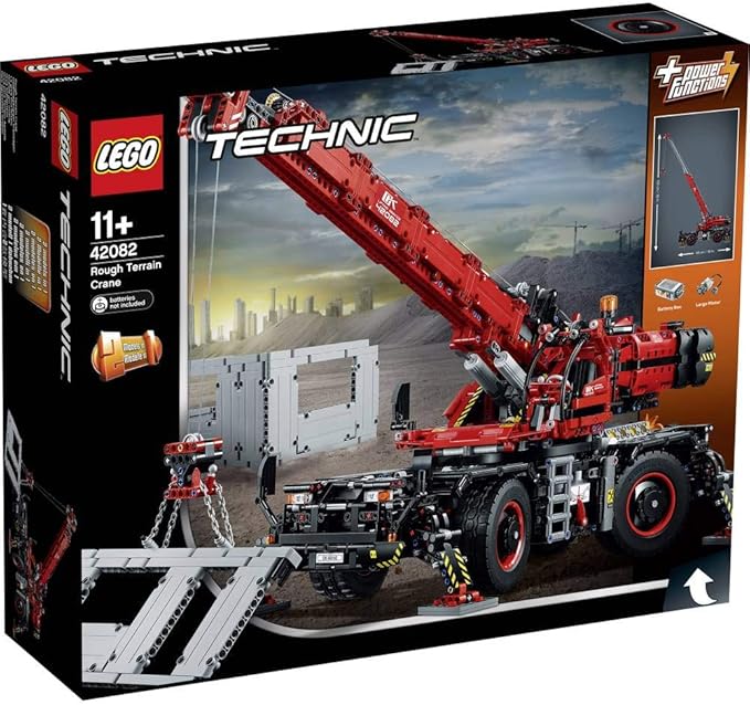 LEGO Technic Grande Gru Mobile, Mezzo Pesante e Battipalo Mobile 2 in 1 con Funzioni Motorizzate, Set di Costruzioni Avanzato, Collezione Veicoli per l’Edilizia, 42082