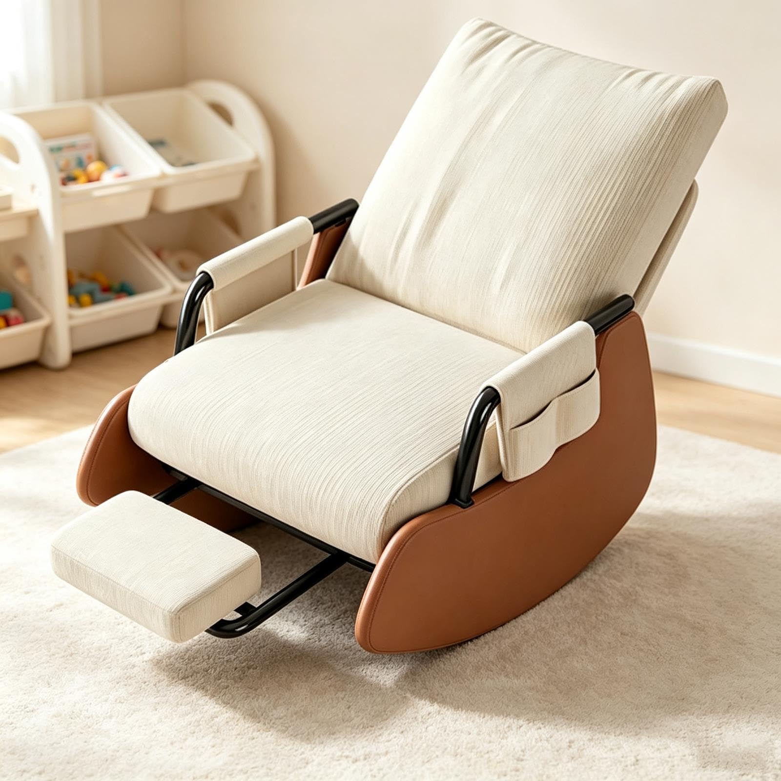 Fauteuil à bascule avec repose-pieds, fauteuil inclinable ergonomique