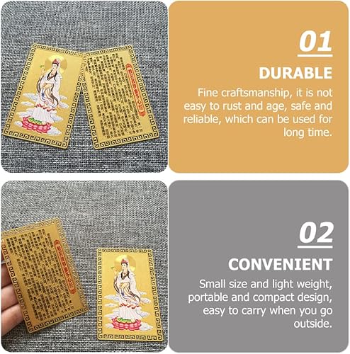 Miniatura 4 de Decoración de coche Accesorios de coche chino Feng Shui Kwan Guanyin Amuleto de Buda auspicioso para paz segura salud riqueza buena bendición