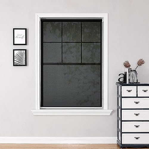 Miniatura 3 de ChrisDowa - Persianas enrollables para filtrar la luz, con pantalla solar de apertura del 5%, ignífugas, impermeables, semitransparentes, fáciles de