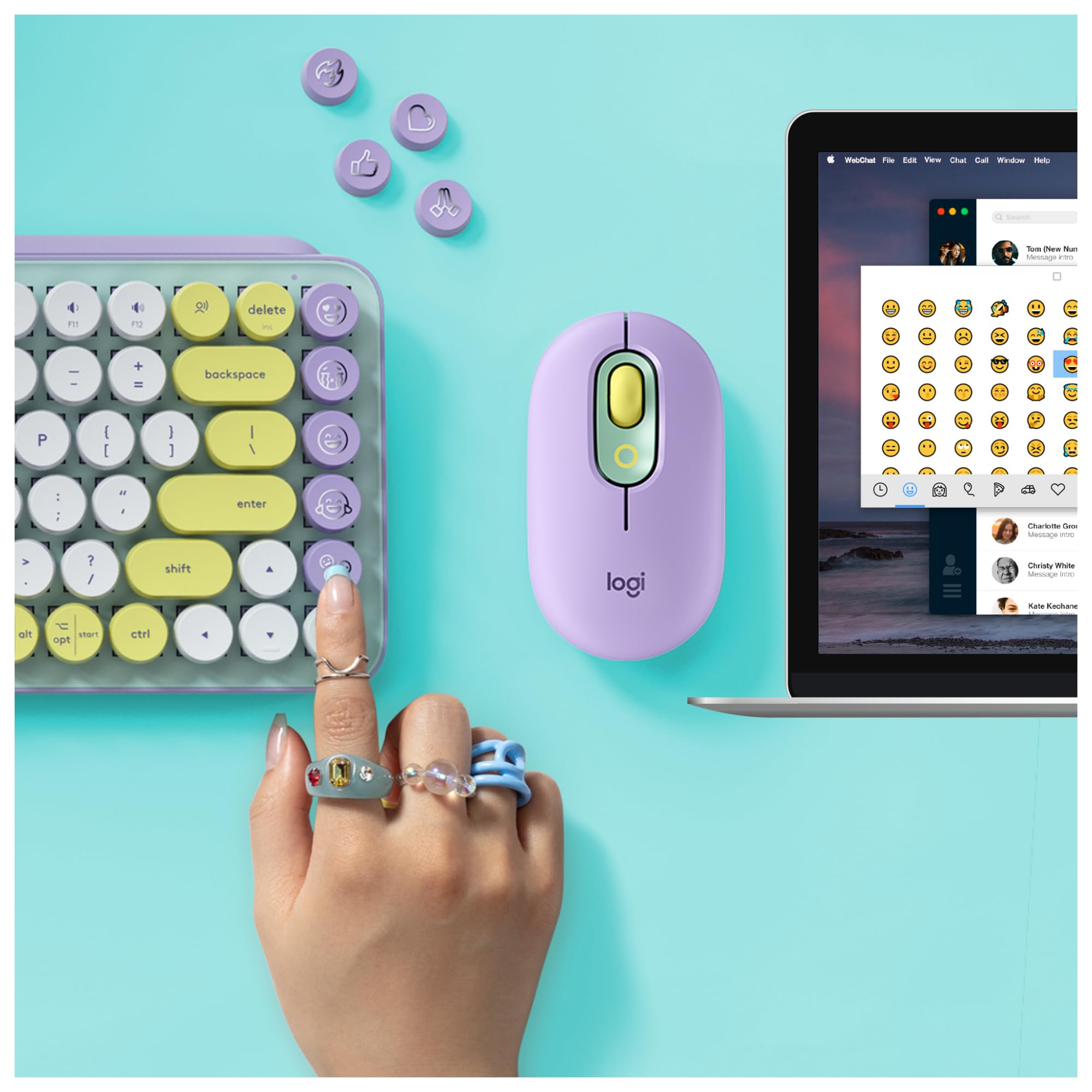 Logitech POP Keys Tastiera Meccanica Wireless - QWERTY US INT'L