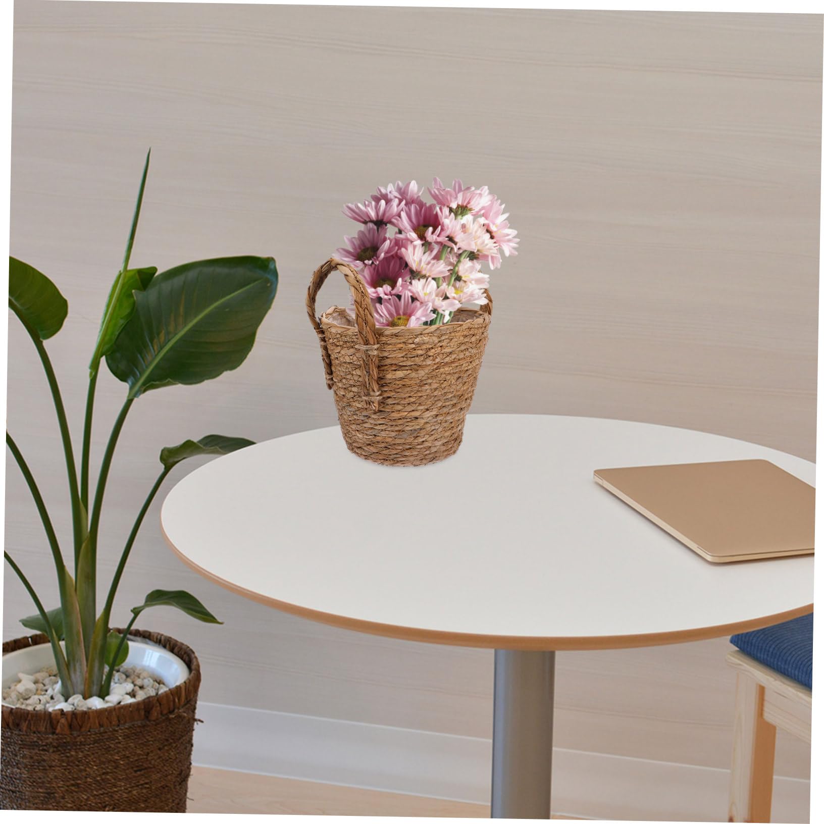 TOBEOME Seegras-Pflanzkorb - Natürlicher Blumentopf Aus Pflanzenfasern 25x25x20cm