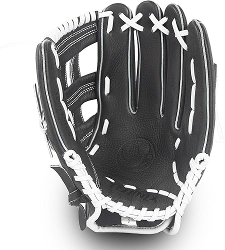 Miniatura 3 de PHINIX Guantes de béisbol de cuero para adultos y sóftbol de lanzamiento lento de 12.5"