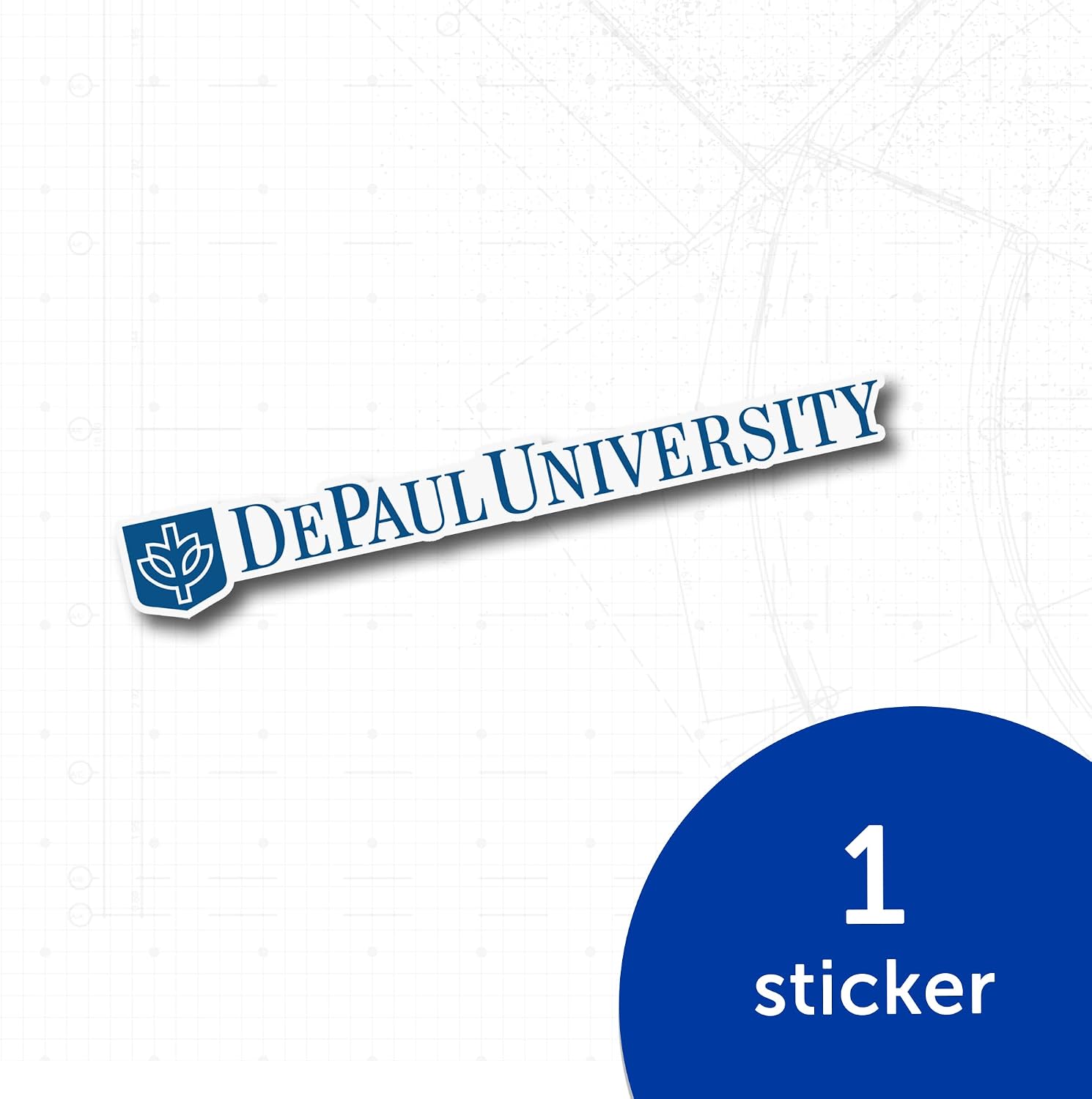 Desert Cactus DePaul University Sticker Blue Demons Vinyl Decal Laptop Water Bottle Car Scrapbook (IND 00016)