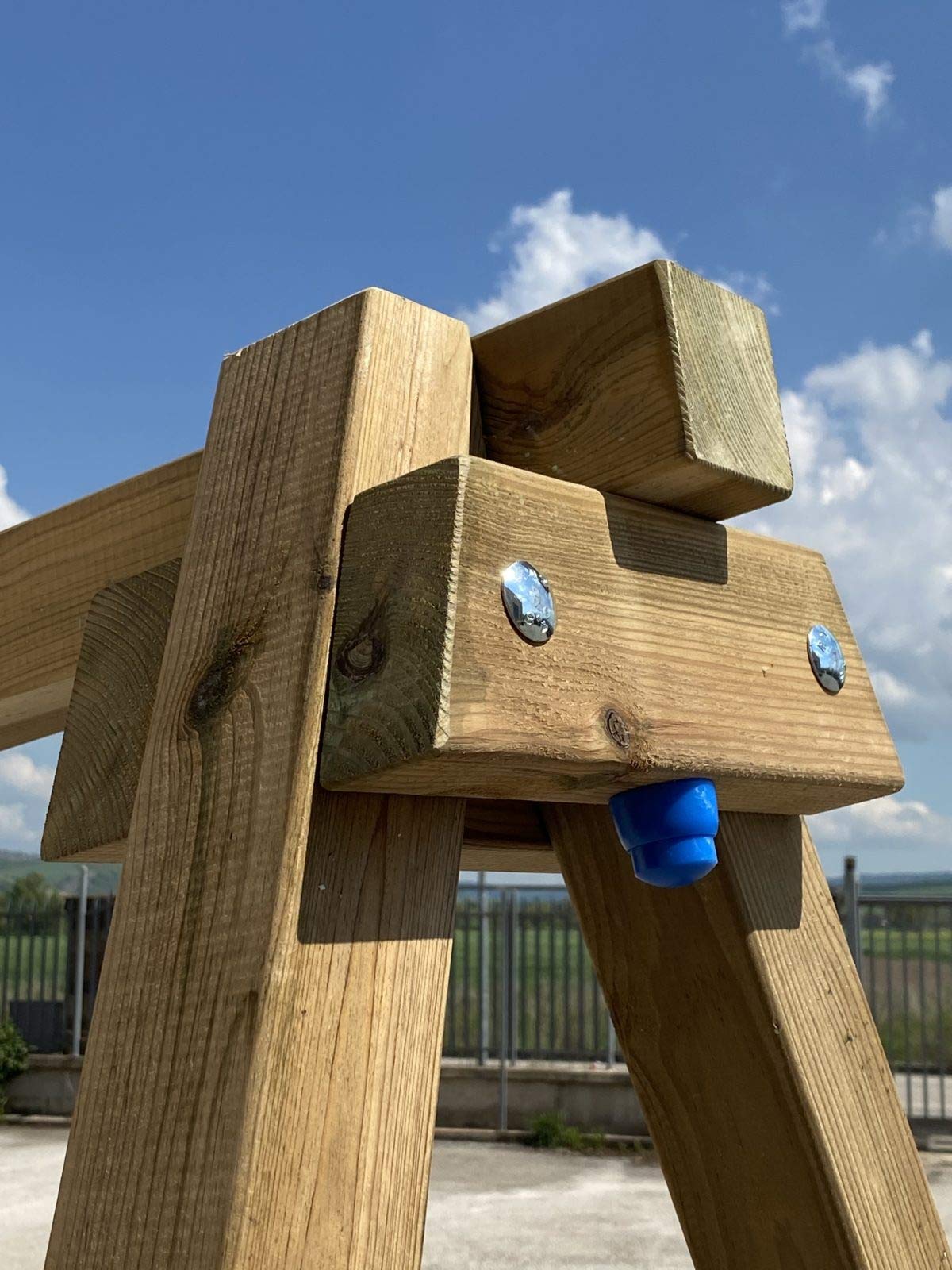 SavinOutdoor Altalena in Legno per Bambini Standard N.2 sedili Liberi Parco Giochi Giardino Esterno