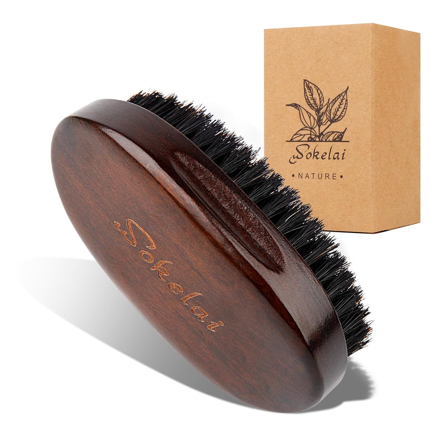 Beard Brush for Men With Natural Boar Bristles, Pocket