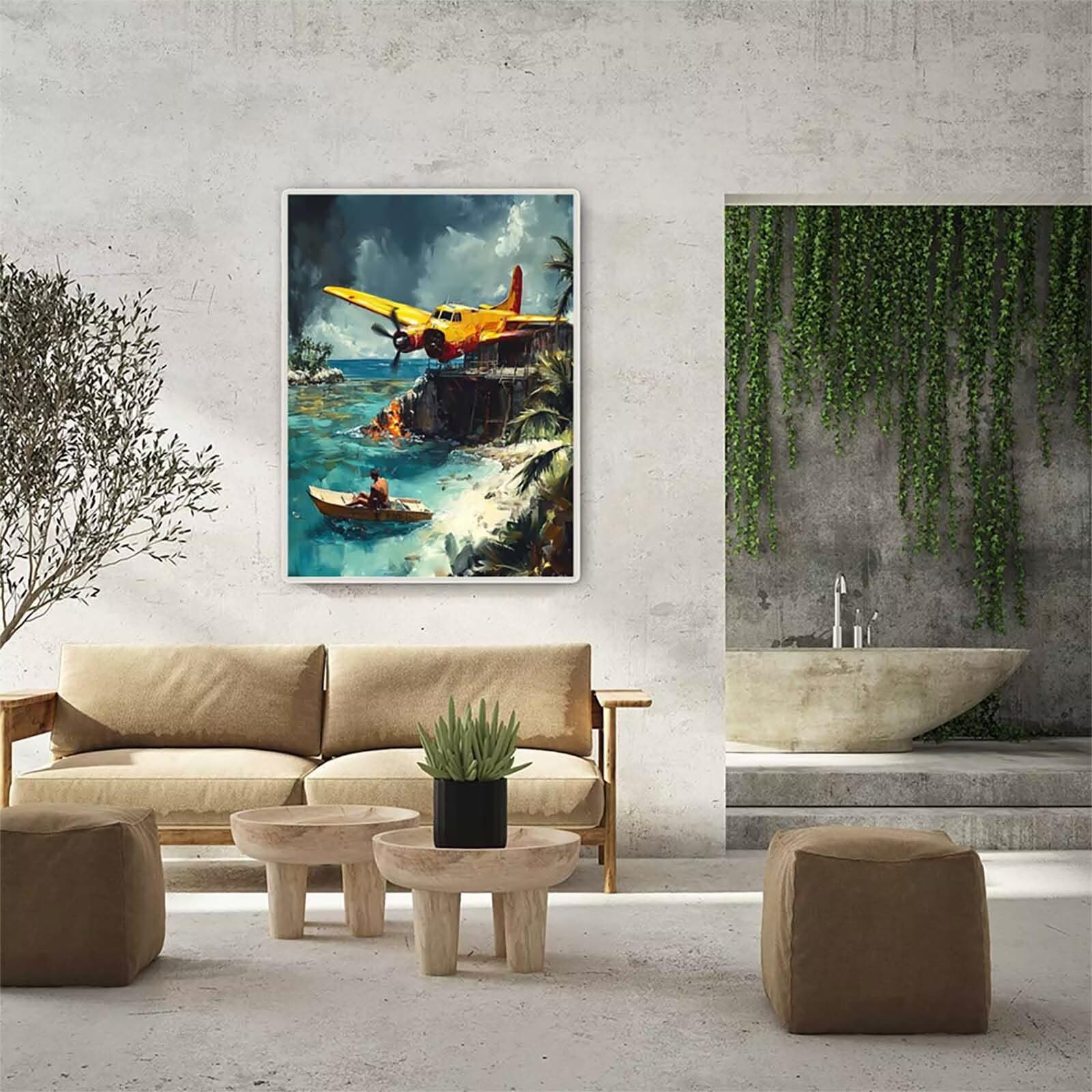 Samolot malowanie diamentowe, 5D pełny zestaw do malowania oceanem, koraliki do przyklejania zestawy do malowania dla dorosłych, DIY diamenty, dekoracja domu prezent 100 x 135 cm Z-2049