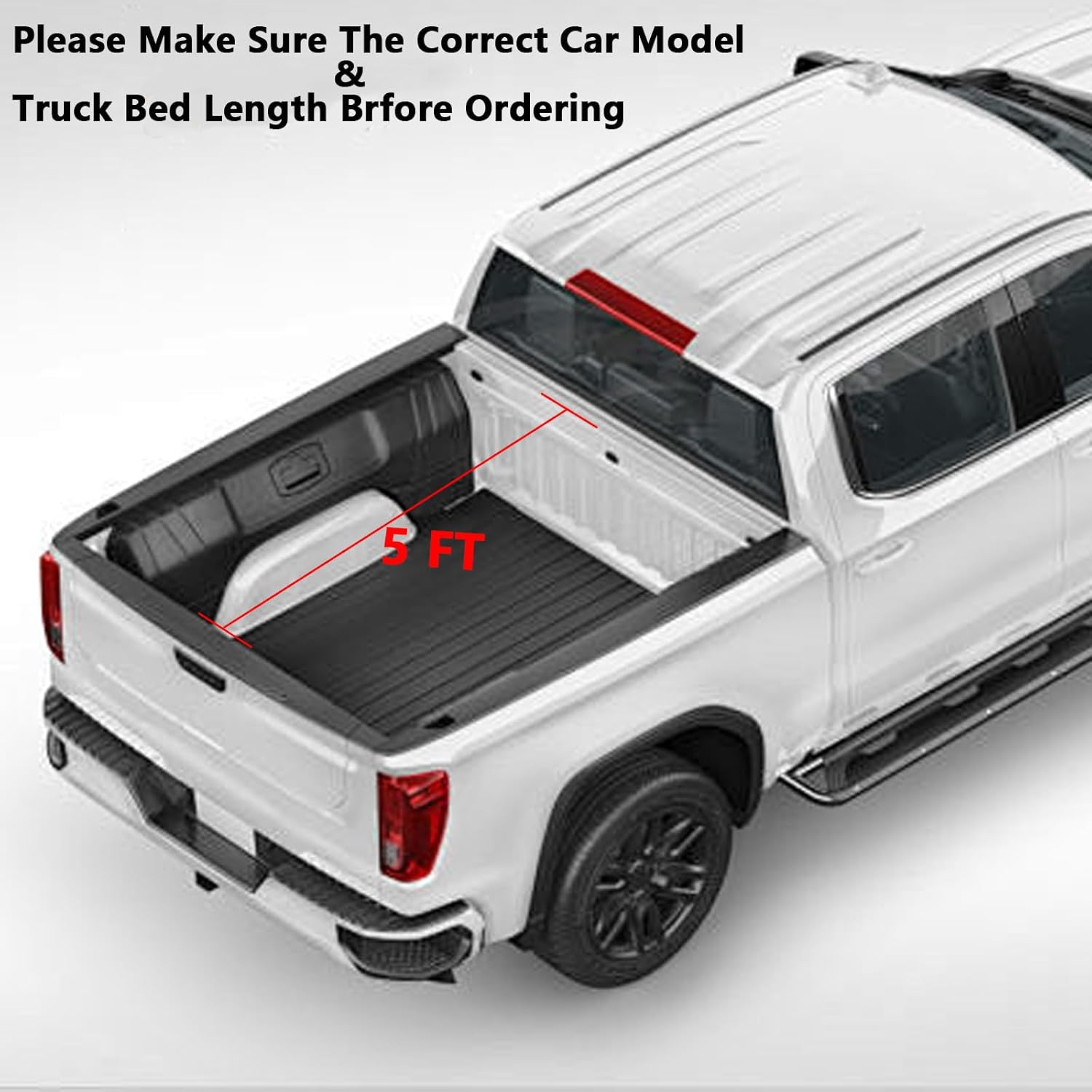 Truck Bed Tonneau Cover for Jeep Gladiator 5ft 2020 2021 2022 2023 2024 2025 2026, Hard Tri-Fold Truck Bed Tonneau Cover for 2020-2026 Jeep Gladiator Styleside 5ft