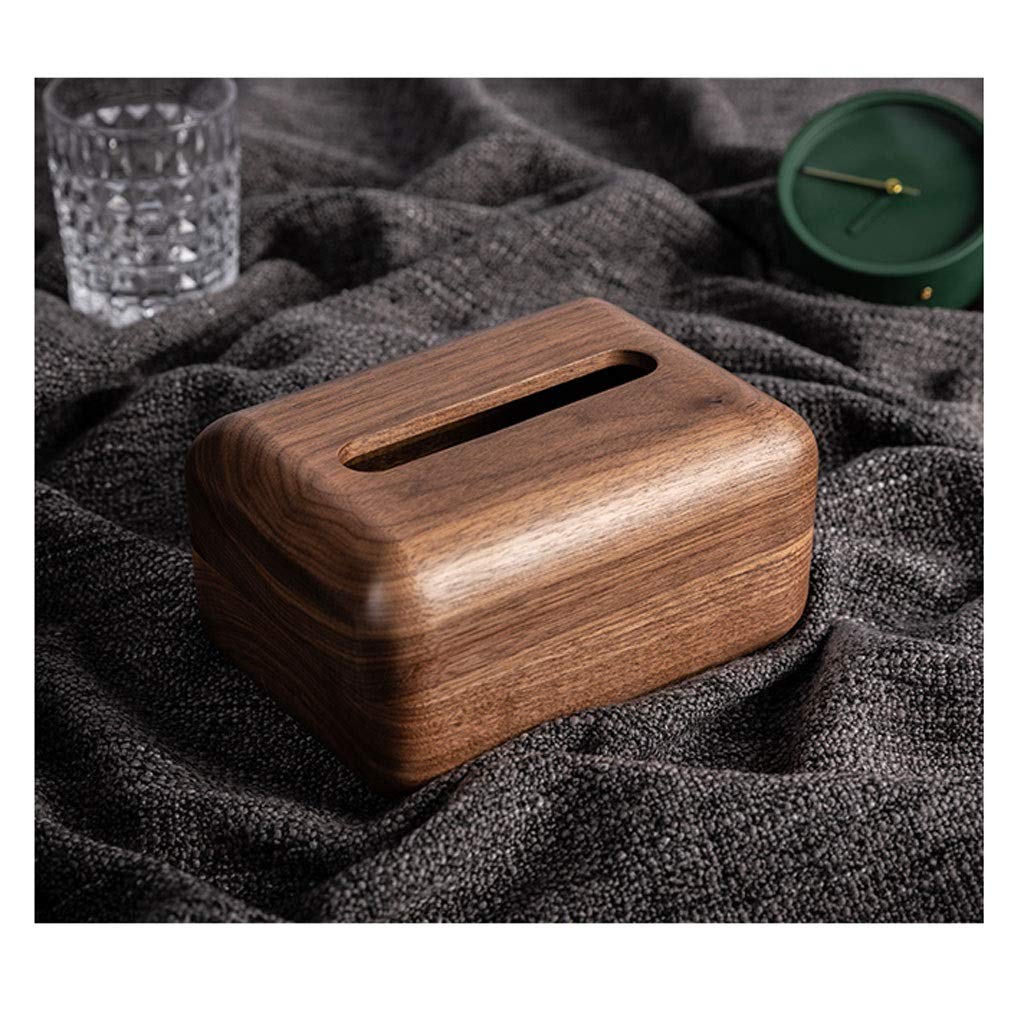 Scatole di tessuto, contenitore for scatola di immagazzinaggio, porta tovaglioli da tavolo, scatola di tovaglioli retrò con coperchio for la casa in legno copertura di carta for auto camera da letto s