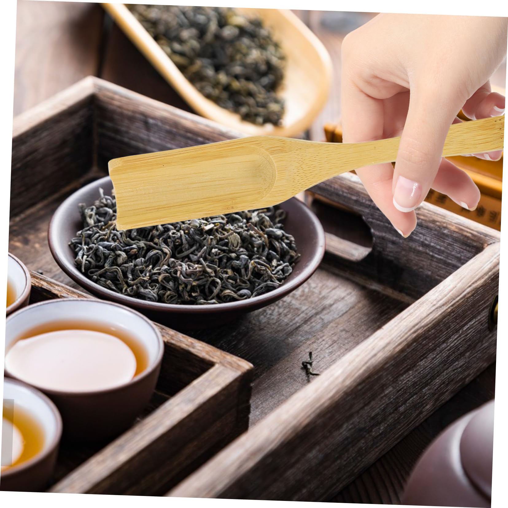 MAGICLULU Chinese Style Tea Spoon Shovel Bamboo Material Essential Kitchen Tea Tool