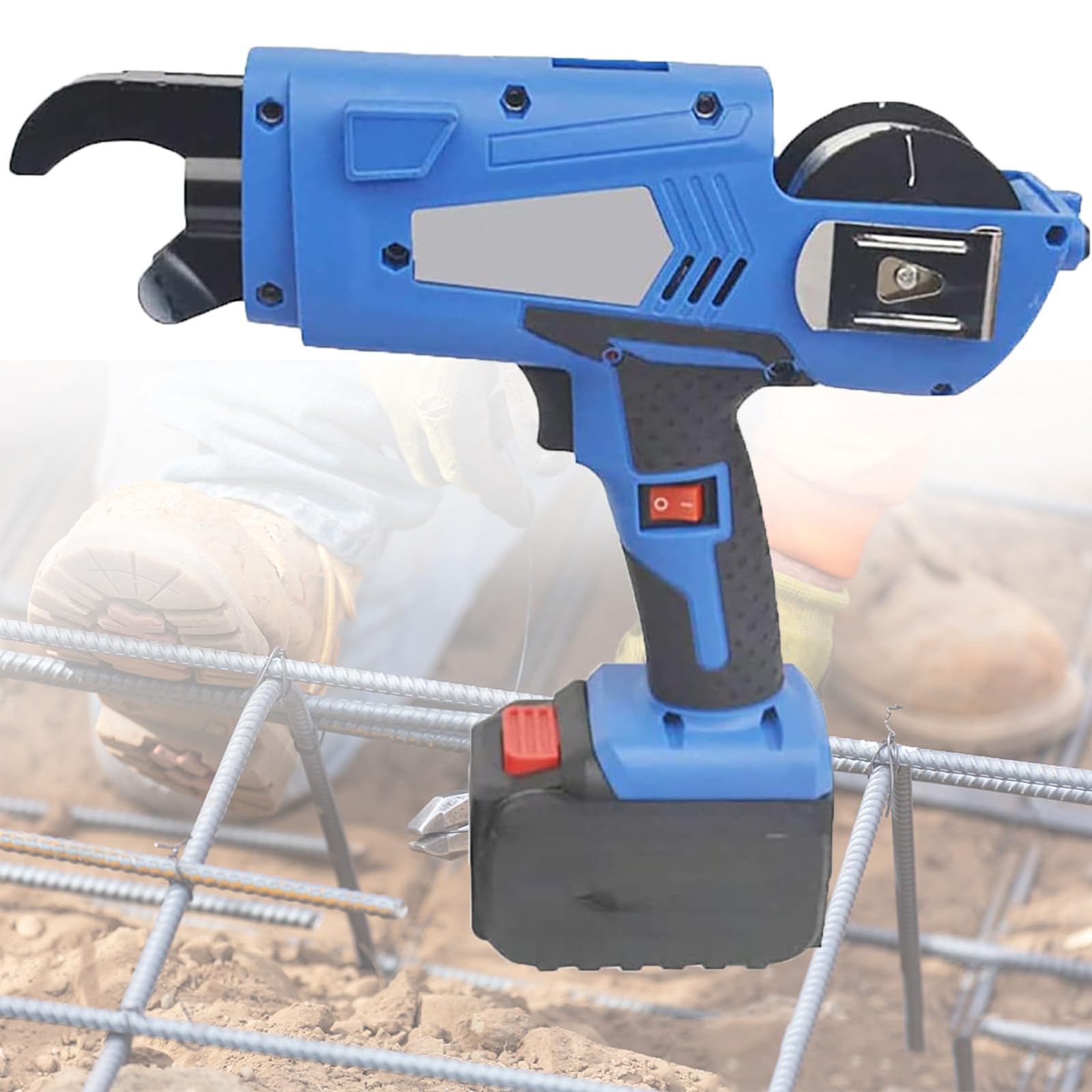 AYCDL Electric Rebar Tier Tying Machine,8-34mm 13200mAh 0.8s Tying Time,Rebar Tier Tying Machine,Automatic Rebar Tying Machine,Rebar Tying Machine Tool,Cordless Rechargeable Rebar Tier